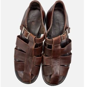 Bally Genuine Leather Brown Fisherman Sandals Mens 11
